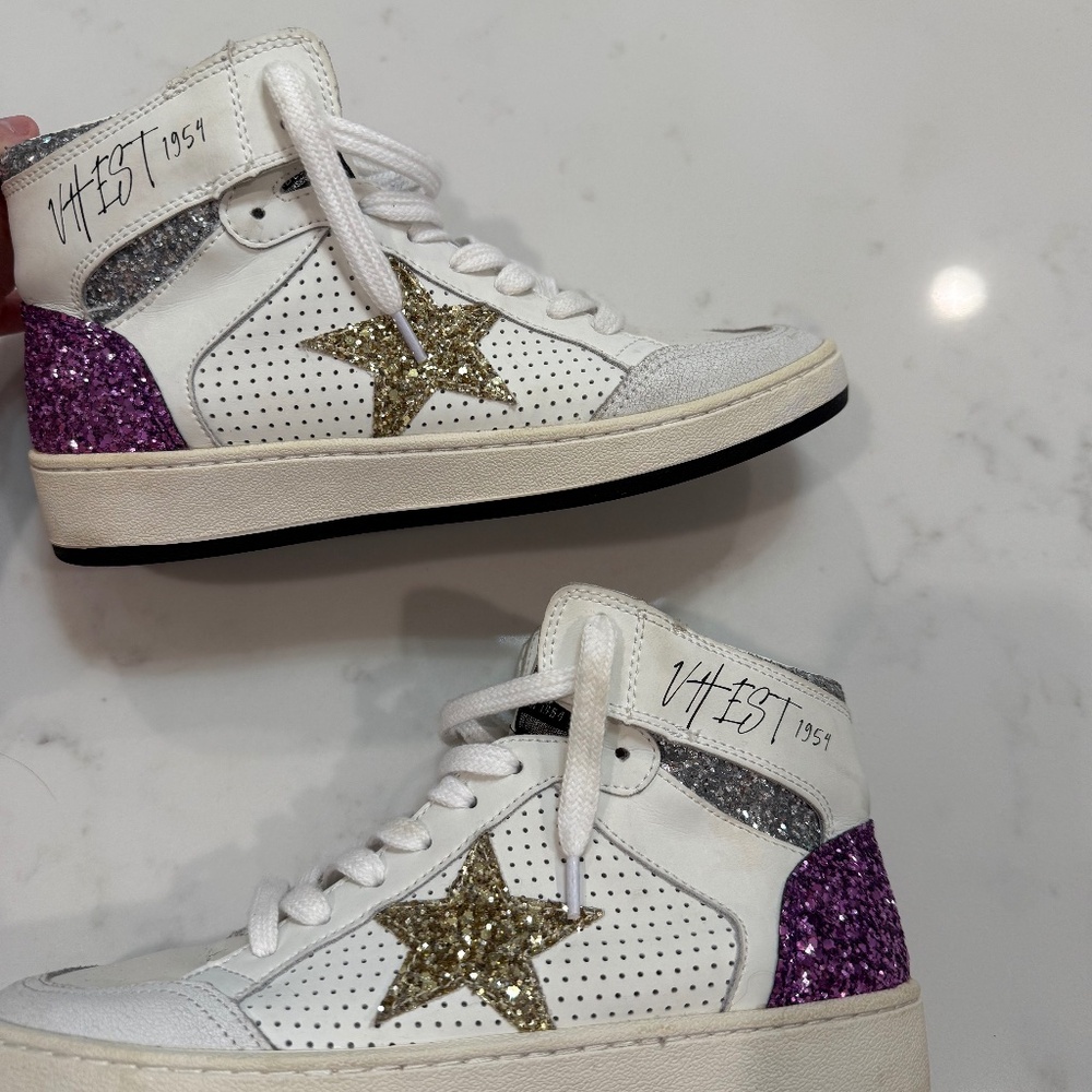 Vintage Havana Shoes | Vintage Havana Mavis Glitter High Top Sneakers